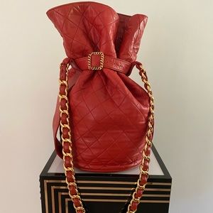 Chanel Rare 1992 Vintage Runway Large Bucket Bag